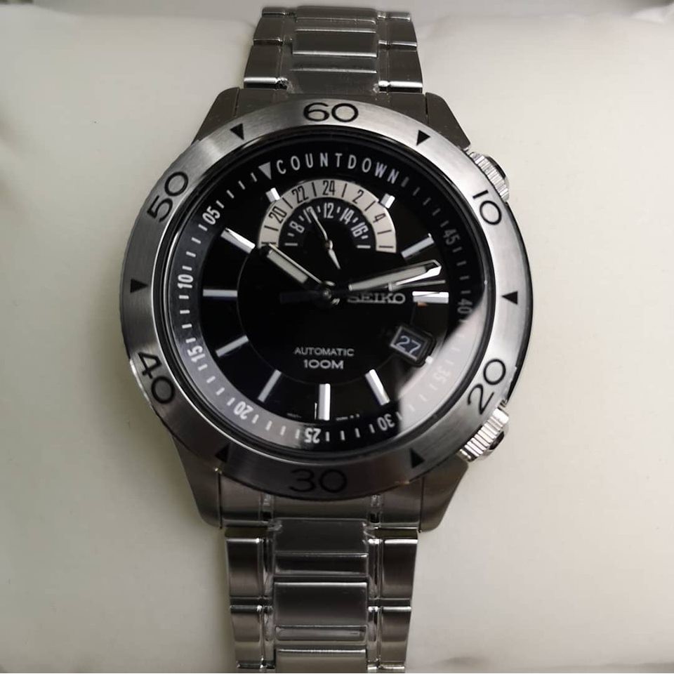 Seiko Countdown Timer 45mm Automatic Date with AM PM indicator | Shopee ...