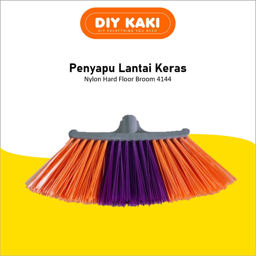 4144 Hard Plastic Nylon Broom Head Hard/ Penyapu Lantai Bulu Nylon