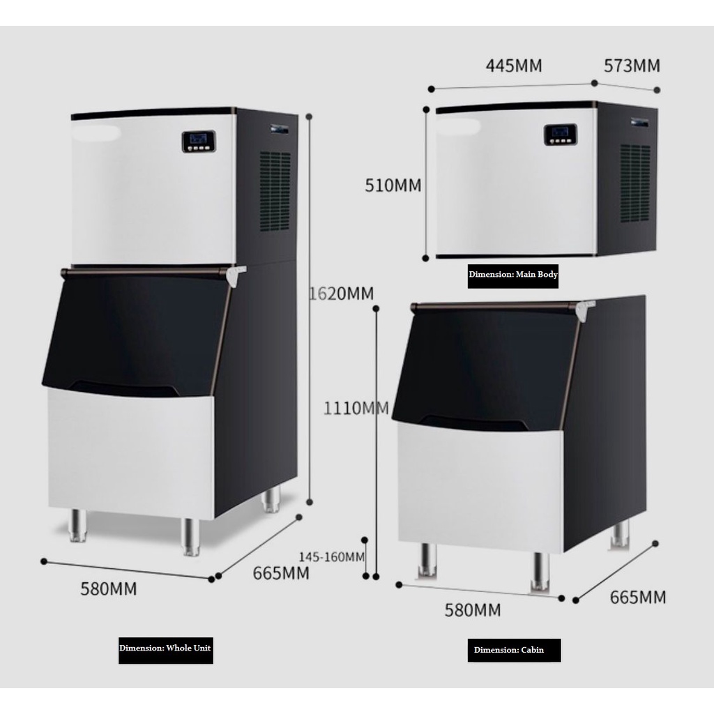 Cube Ice Maker Machine (170kg/day) Shopee Malaysia