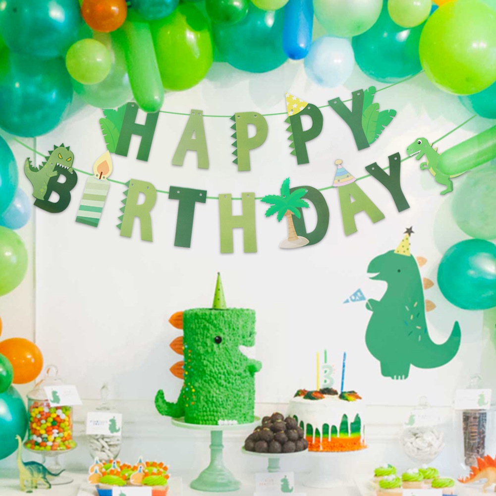 Dinosaur Birthday Banner Dinosaur Happy Birthday Banner Dinosaur Theme Birthday Party