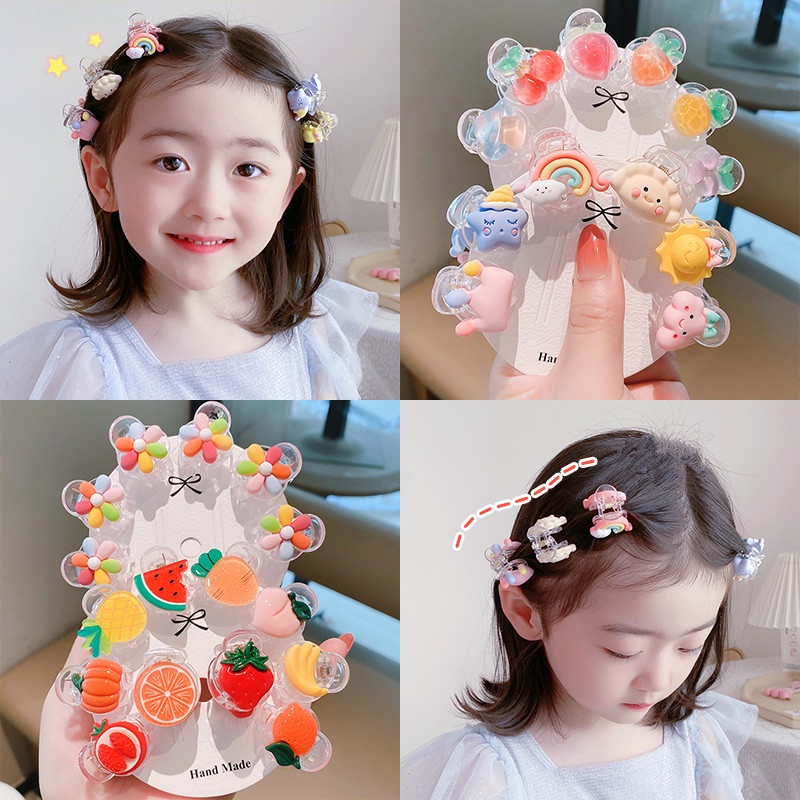 Magic789 Cute Cartoon Fruit Flower Small Hair Claw Clips for Girls Kids ...