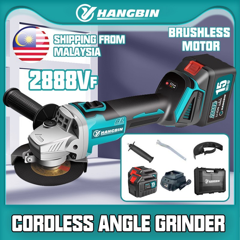 2888VF Cordless Angle Grinder Cutting Disc & Grinding Polisher Brushless Metal Cutter