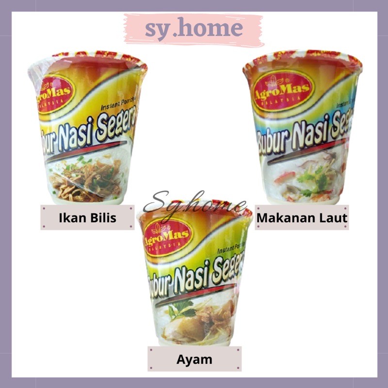 Buy Agromas Bubur Nasi Segera Perisa Ikan Bilis Perisa Ayam Perisa Makanan Laut Instant Porridge Seetracker Malaysia