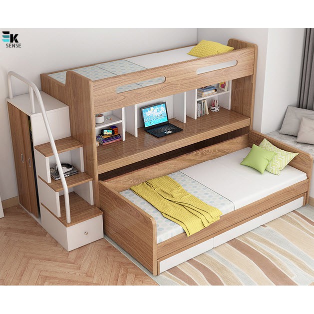 Bed Wardrobe Cabinet, Loft Bed With Slide Out Desk