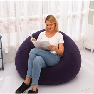 BANGSUN Surface Flocking Inflatable Portable Lazy Stool Foot Outdoor Sofa Study 
