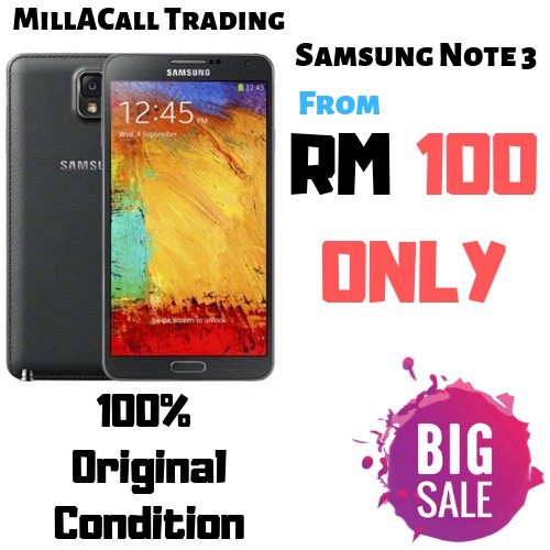 Samsung Galaxy Note 3 Au Specs Simlock Set Only Can Use Wifi To Play Apps Shopee Malaysia