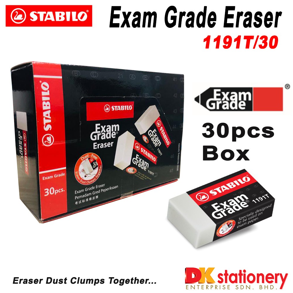 Stabilo Exam Grade Eraser 30pcs/Box 1191T/30 Shopee Malaysia