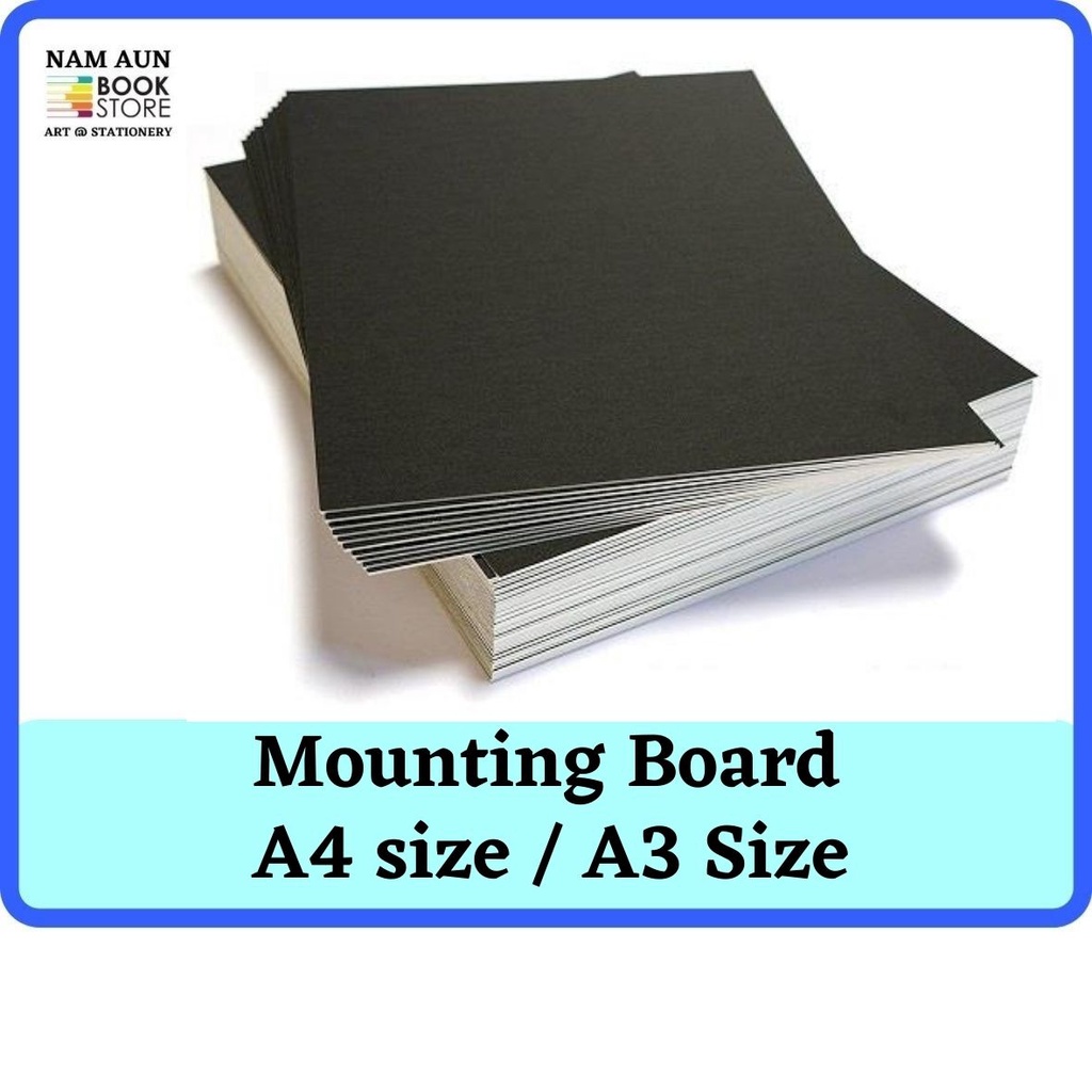 Mounting Board / Board Hitam / Black Card / Card Hitam / Black Mounting