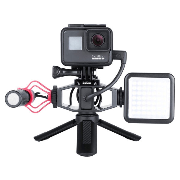 Vijim Gp 1 Gopro Vlogging Setup Bracket With 2 Cold Shoe Mic Mount