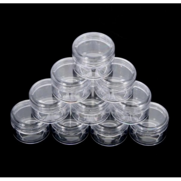 READY STOCK 5g Cosmetic Empty Clear Jar Eye shadow Makeup Face Cream Container Bottle for Skin Care Products - F