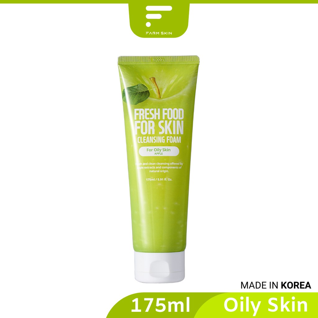 FARMSKIN FRESHFOOD Apple Facial Cleansing Foam - Oily Skin (175ml)