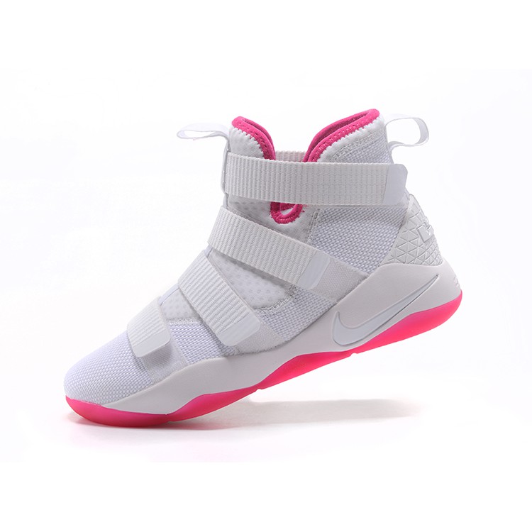 lebron soldier 11 pink and white