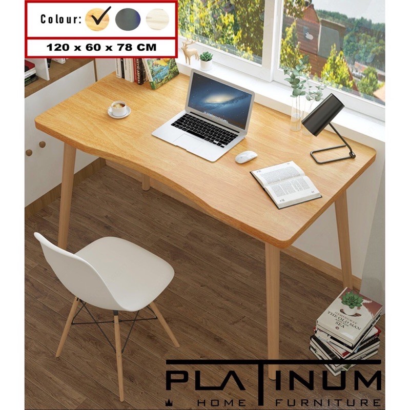(READYSTOCK) Study Writing Desk Computer Desk Laptop Table Workstation ...