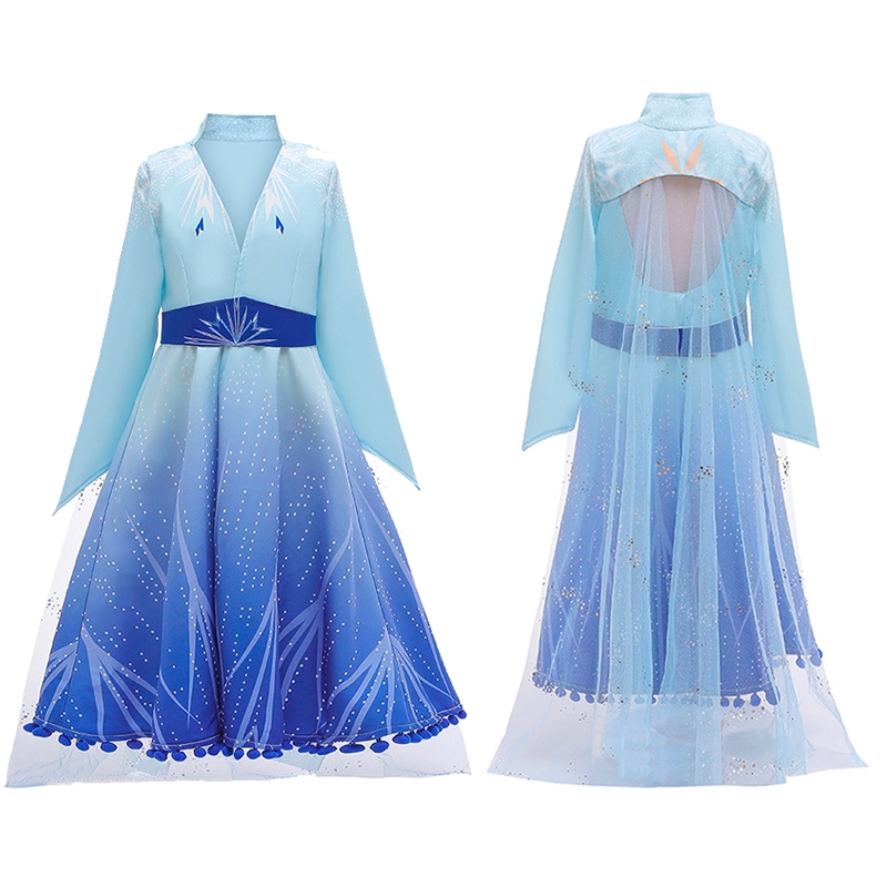  Baju  Kurung Baju Girl s  Clothing Frozen 2 Elsa Long Dress 
