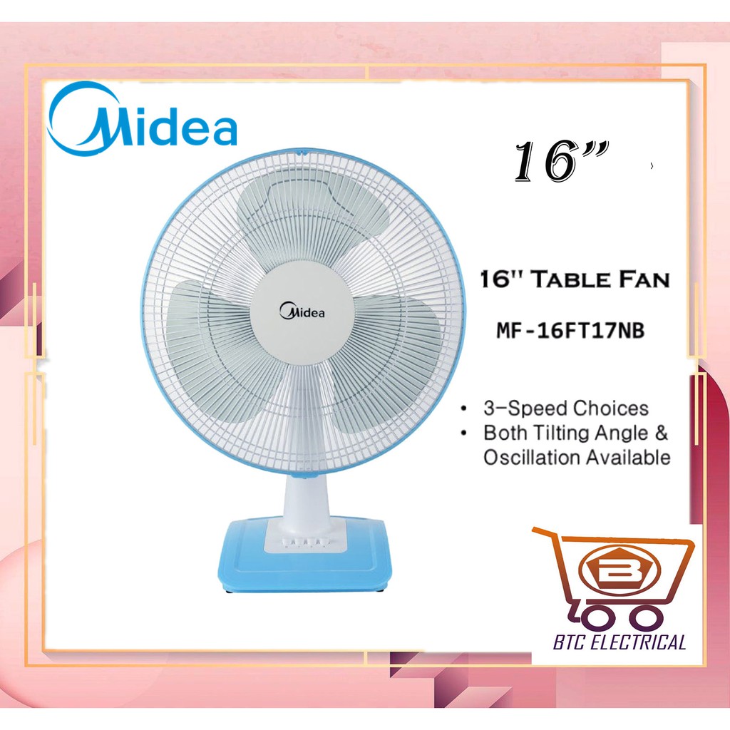 Midea 16 Table Fan Mf 16ft17nb Shopee Malaysia