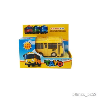 ✒♀4 Warna Kartun TAYO Bas Mobil Mini Tarik Kembali Mainan Bas 