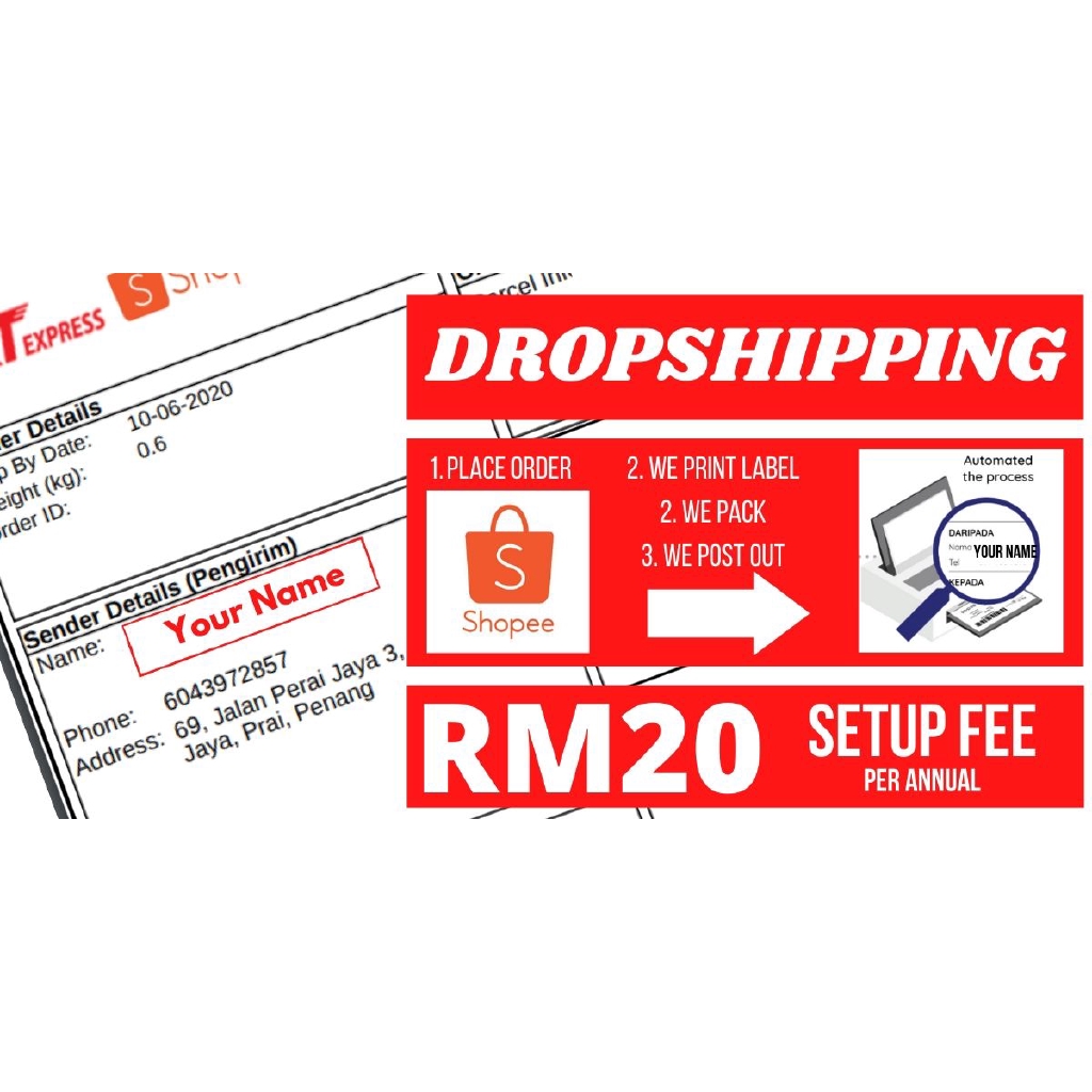 Buy Girls Stylish Dropshipping Dropshipper Reseller Dropship Agent Airway Bill Label Setup Fee Per Annual Seetracker Malaysia