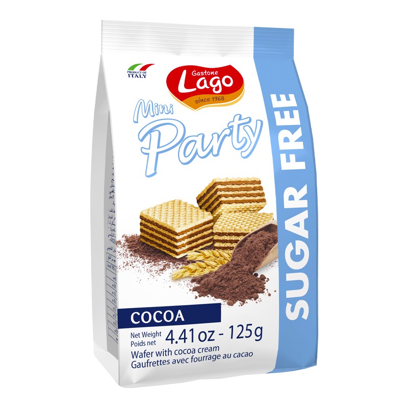 Ready Stock Sugar Free No Sugar Gastone Lago Mini Party Cocoa Wafer With Cocoa Cream 125g 8181