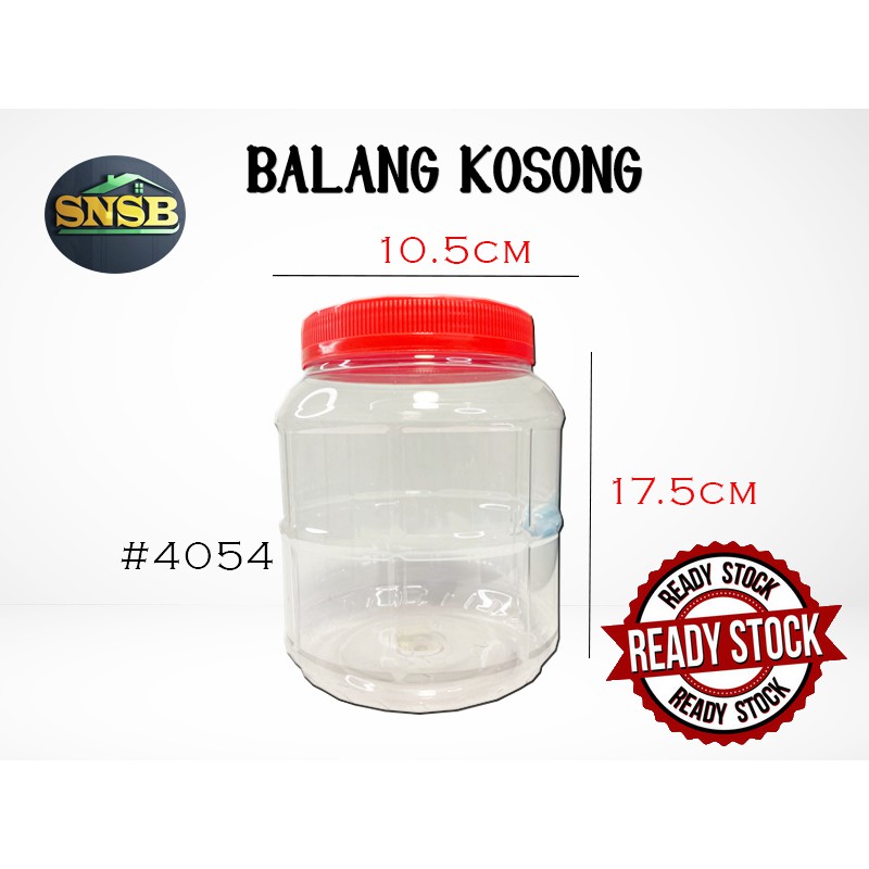 Balang kosong /Balang Kuih Plastik /Balang Biskut / Balang Tutup 