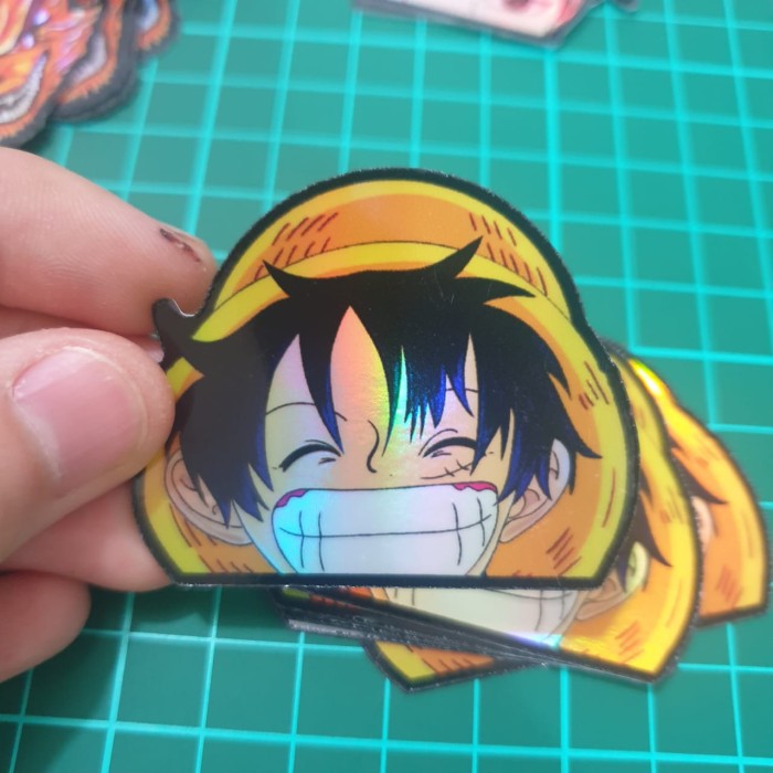 one piece anime hologram sticker for phs28 shopee malaysia