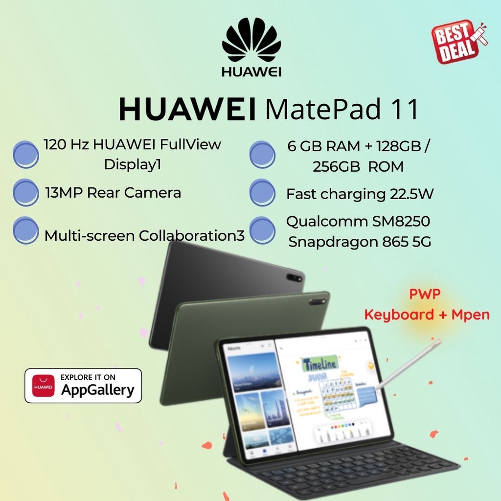 HUAWEI MatePad 11 6GB RAM + 128GB or 256GB Shopee Malaysia