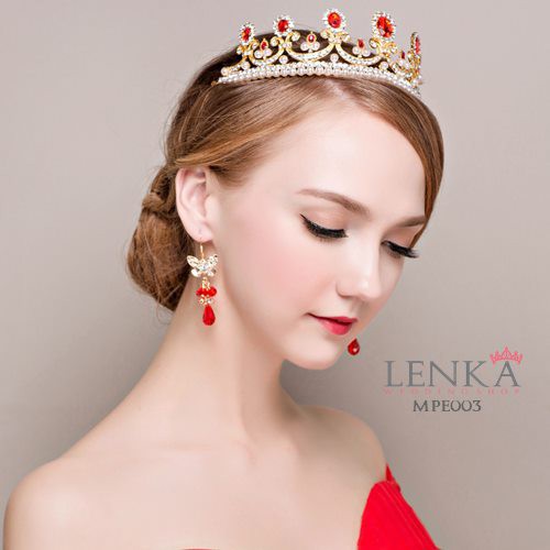 Bridal Crown Wedding Crown Hair Accessories Bun Wanita Mpe003