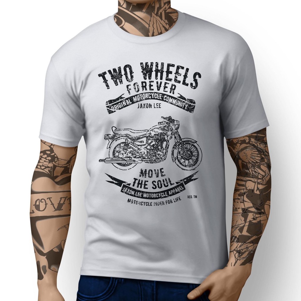T Shirt Men British Classic Motorbike Bullet G5 Deluxe Inspired Motorcycle Art T Shirts White Lazada Indonesia