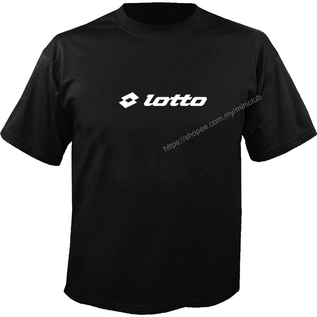 LOTTO LOGO FAMOUS 100% cotton short sleeve men black white t-shirt custom 