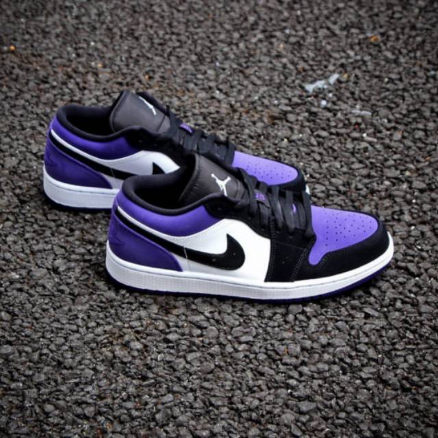 Nike Air Jordan 1 Low Court Purple Unisex Men S Shoes Shopee Malaysia