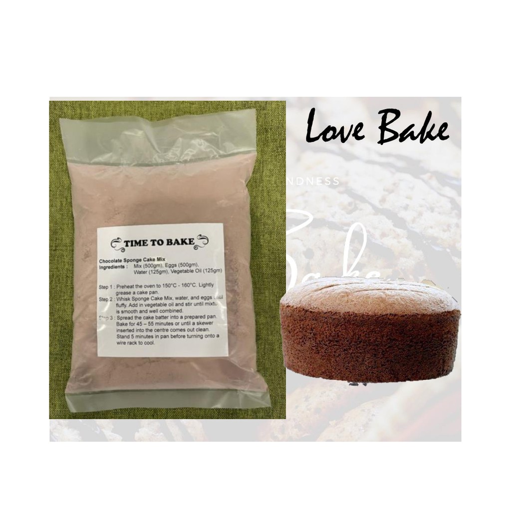 Chocolate Sponge Cake Mix 500g Shopee Malaysia