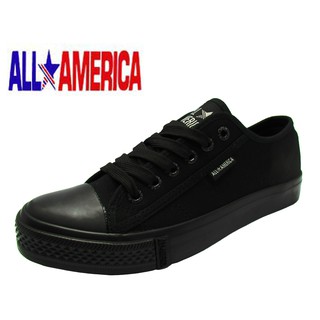 All America 3337  Kasut Hitam Sekolah  / LO CUT SHOE LACE School Black Shoe / 黑色校鞋