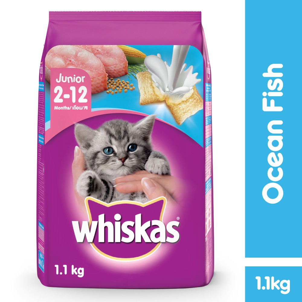 Whiskas Dry Food Junior Ocean Fish 1 1kg Shopee Malaysia