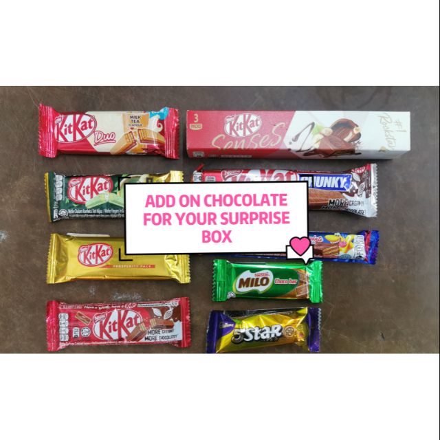 Penambahan chocolate untuk surprise chocolate box andai | Shopee Malaysia