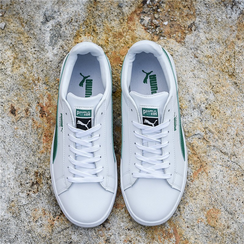 white green puma shoes