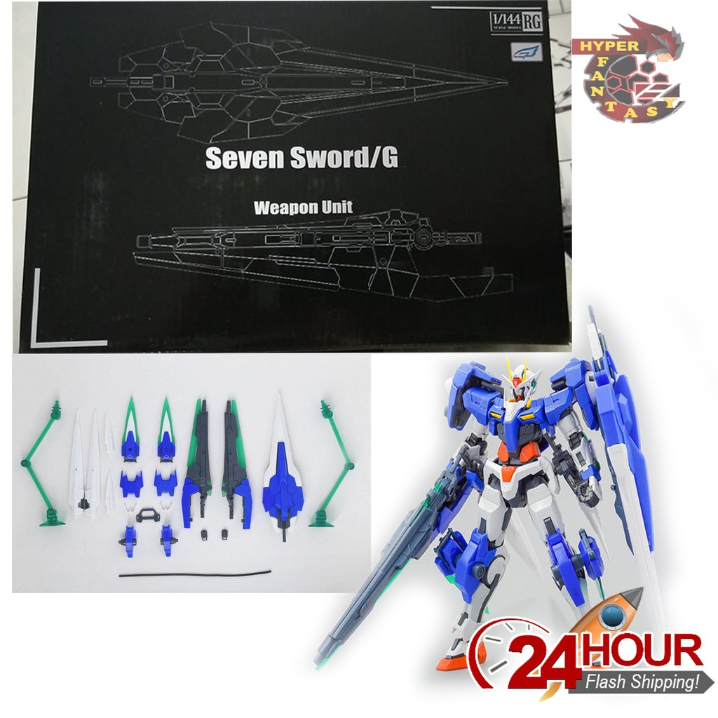 EffectsWings Seven Sword G Weapon Unit for Bandai RG 1/144 OO R 00 Raiser Gundam