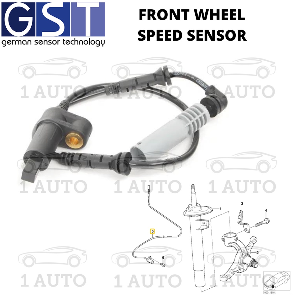 GST FRONT WHEEL SPEED SENSOR BMW E46 318i 320i 323i 325i 328i 330i