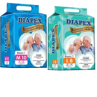 DIAPEX ADULT DIAPERS - TAPE M10 / L8