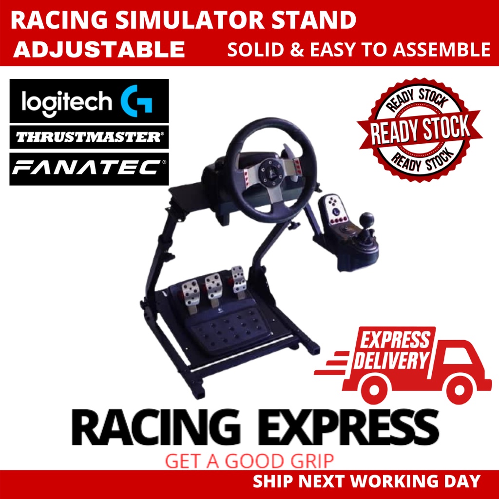 shopee: Racing Simulator space saving stand steering wheel for Logitech G25 G27 g29 T300 fanatec / throstmaster racing simulator bracket (0:0:VARIATION:SIMULATOR STAND;:::)