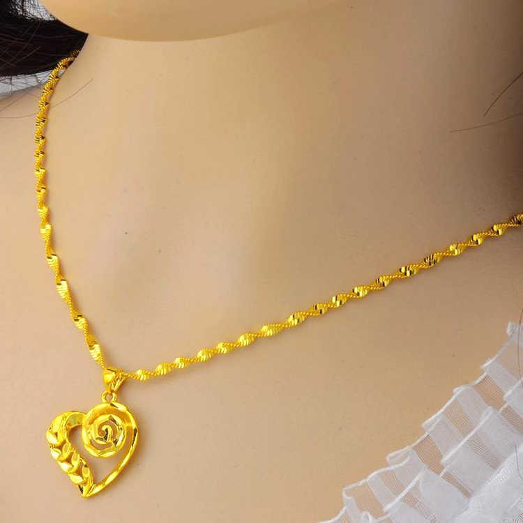 sand gold necklace female gold-plated 