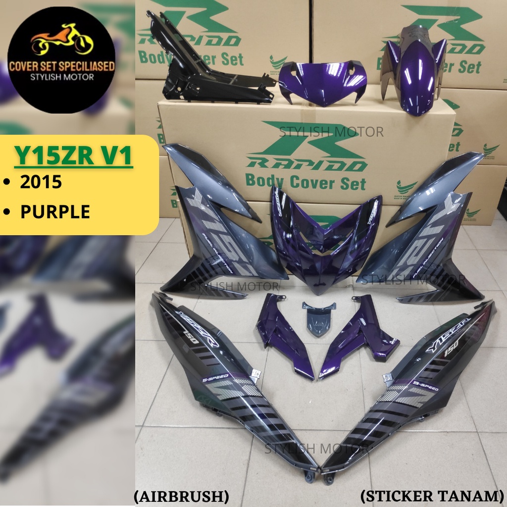 Rapido Cover Set Assembly Y Zr V Purple Red Sticker Tanam Airbrush Shopee Malaysia