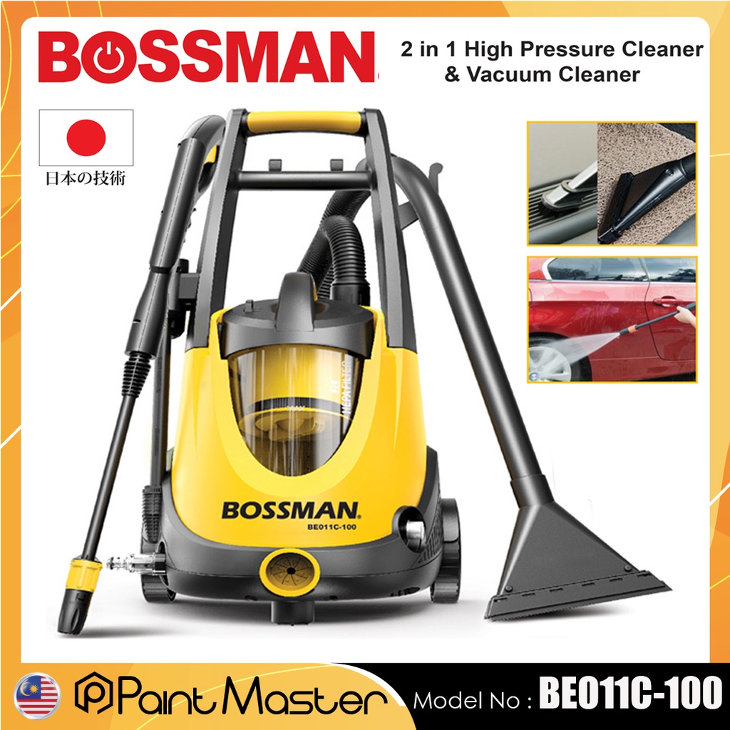 BOSSMAN 2 IN 1 HIGH PRESSURE CLEANER AND VACUUM CLEANER (BE011C-100)