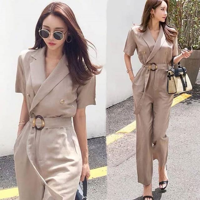 Jean Jumpsuit Light Brown