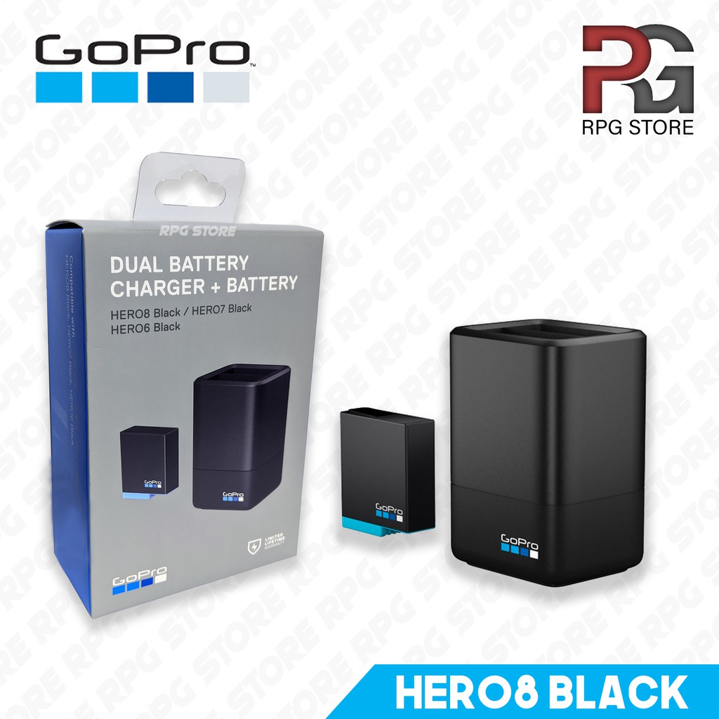 Ready Stock Original Gopro Dual Battery Charger Battery For Hero8 Black Shopee Malaysia