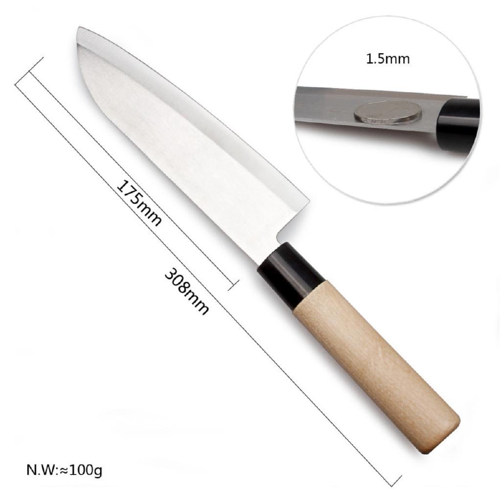 Japanese Sushi Knife Chef Knife Birchwood Handle Shopee Malaysia