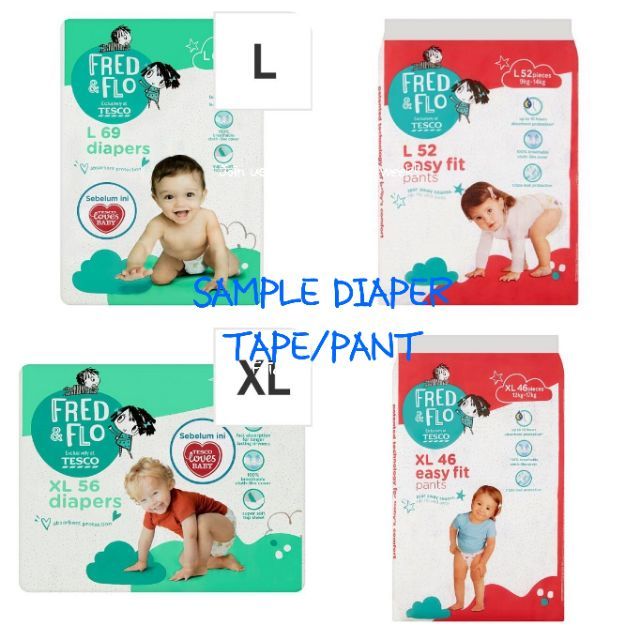 tesco diapers pants