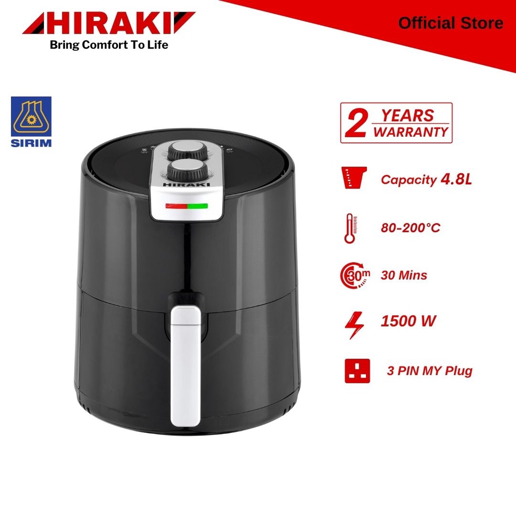 Hiraki Air Fryer Pan (4.8L) AF30480 Shopee Malaysia