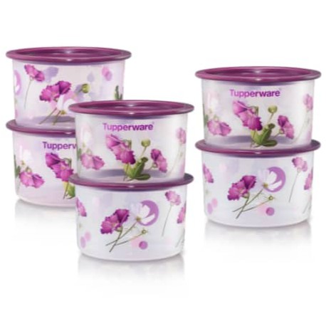 Tupperware Royale Bloom One Touch Topper Junior 600ml (6pcs)