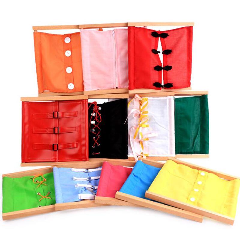 3 Pack Montessori Wooden Dressing Frames Basic Life Skills Practical Educational 
