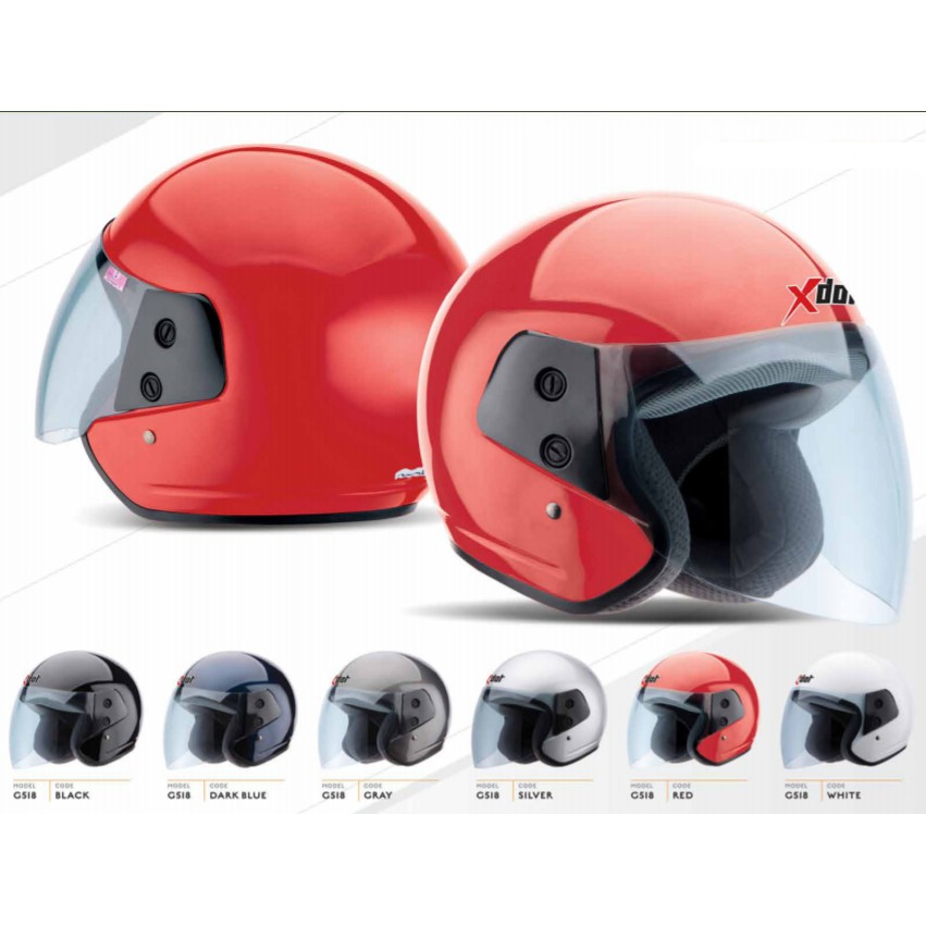XDOT G518 Helmet (with clear visor) Shopee Malaysia