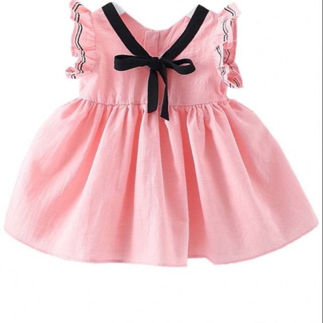 peach color baby dress